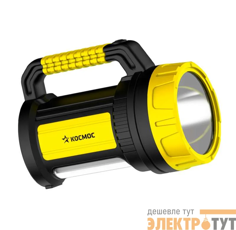 Фонарь аккумуляторный LED 5Вт 3 режима боков. панель 10Вт ЗУ 220/12В КОСМОС KOCAc2005W_Ex
