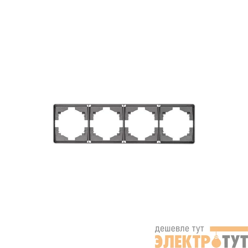 Рамка 4-м ROUND MIELE титан Kranz KR-78-0754-2