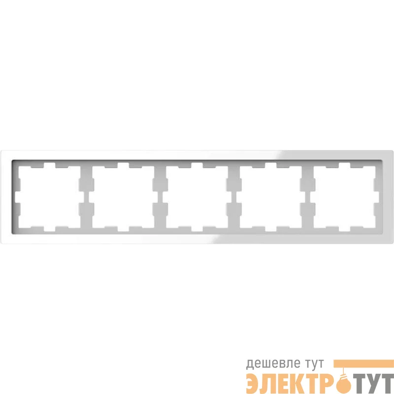 Рамка 5-м Merten D-Life SD бел. кристалл SchE MTN4050-6520