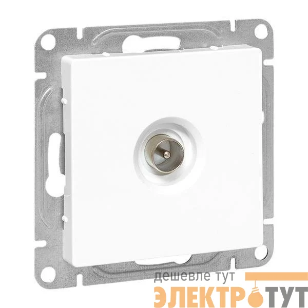 Розетка телевизионная TV 1-м СП Эпика механизм бел. EKF UP1-SOW-TV-1