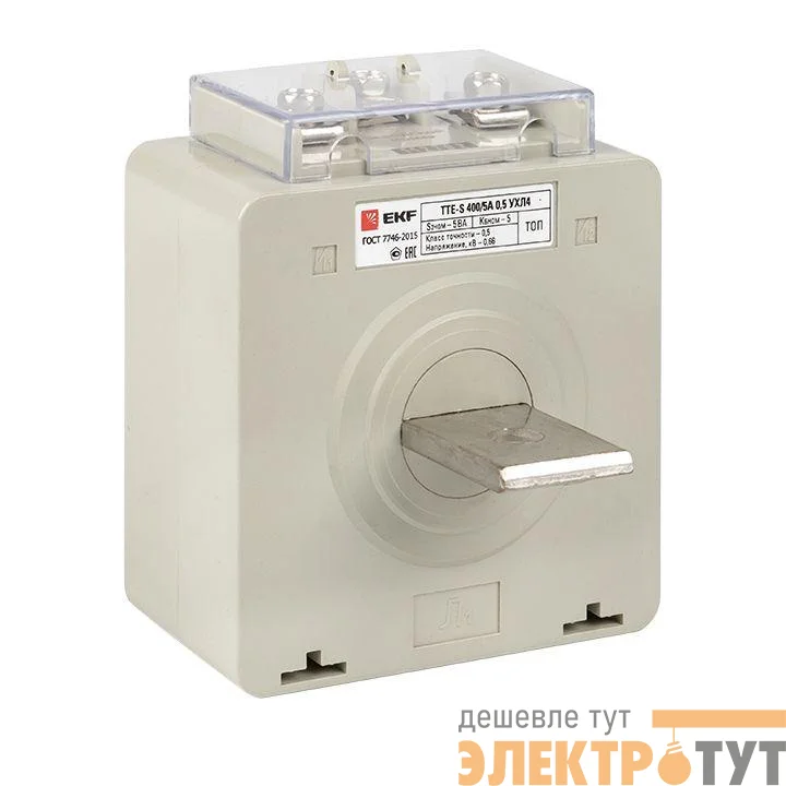 Трансформатор тока ТТЕ-А 400/5А кл. точн. 0.5 с клеммой напряжения PROxima EKF tte-S-400