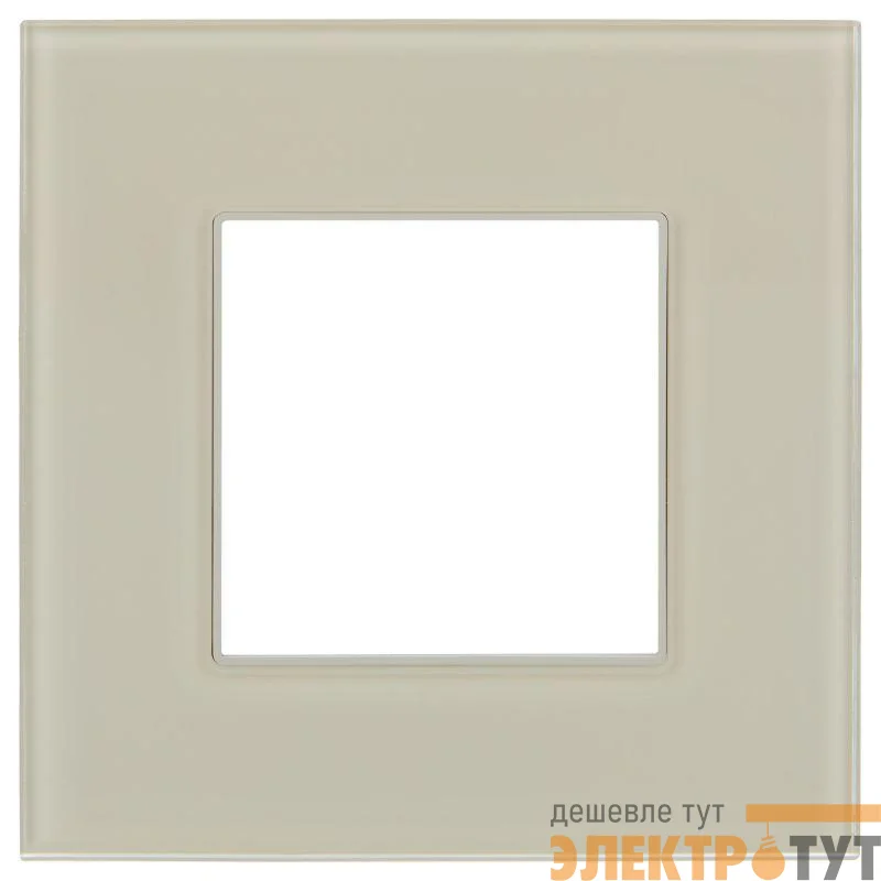 Рамка 1-м SKANDY SK-F21B стекло беж. IEK SK-M12-G-K10