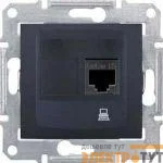 Розетка компьютерная 1-м СП Sedna RJ45 CAT.6 SchE графит SDN4700170