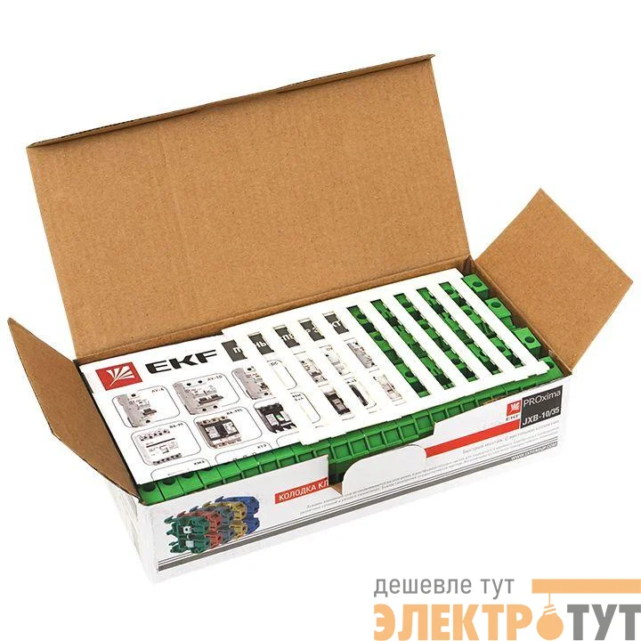 Колодка клеммная JXB-10/35 (70а) зел. EKF plc-jxb-10/35gn
