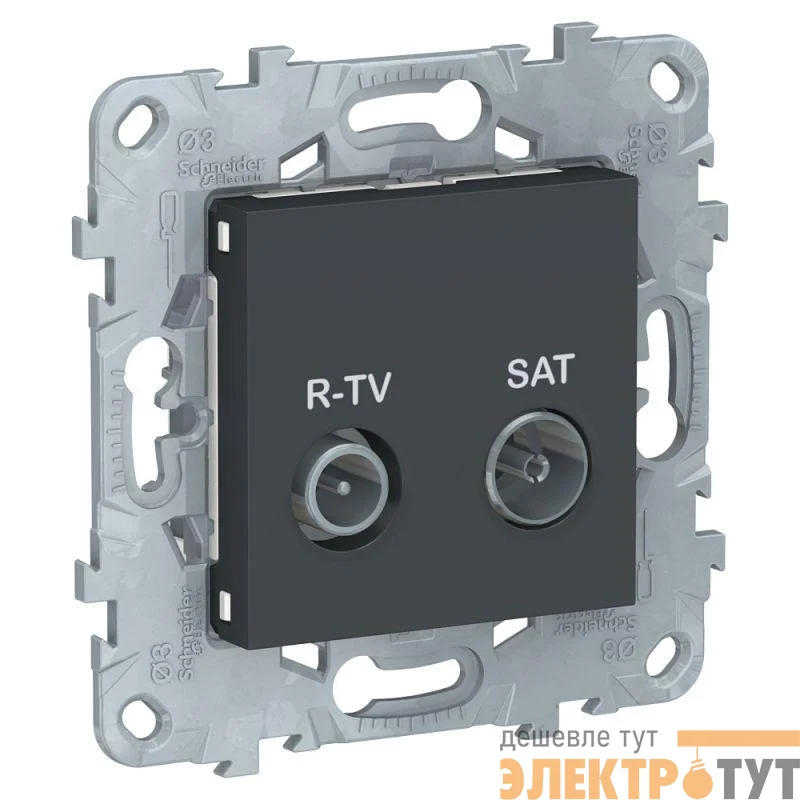 Механизм розетки R-TV/SAT UNICA NEW одиноч. антрацит SchE NU545454