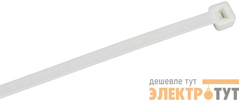 Хомут 4.8х300мм P6.6 самозатухающий бел. (уп.100шт) IEK UHH90-D048-300-100-K01