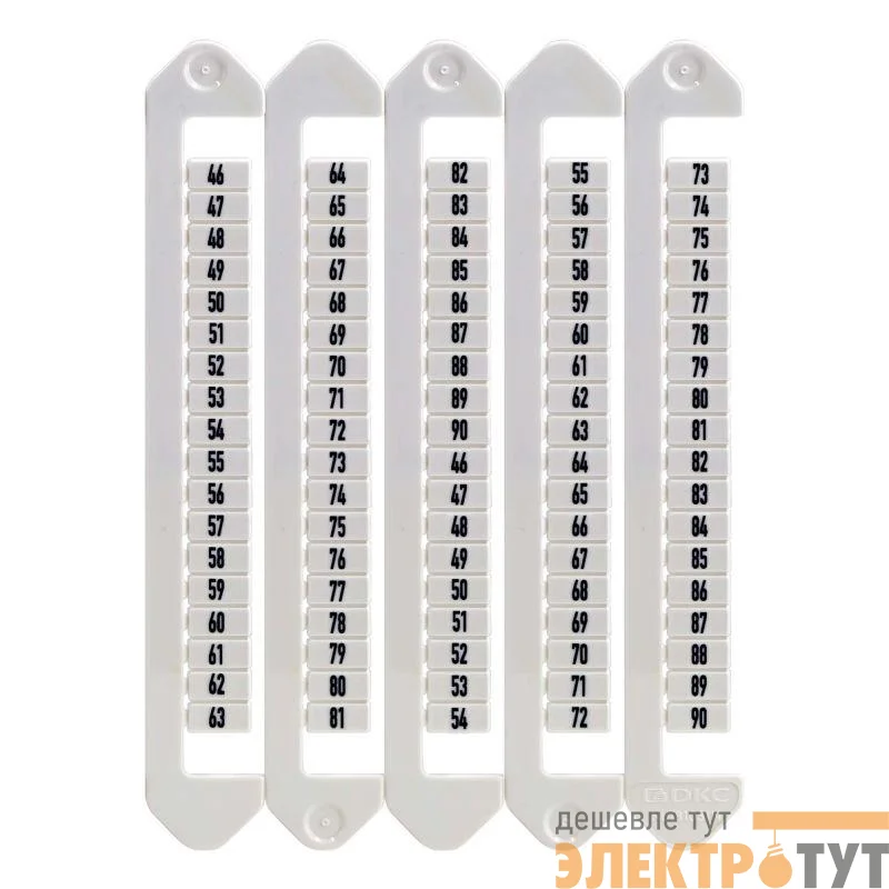 Маркировка для клемм ширина 5мм от 181 до 225 вертикалная ориентация DKC NUTB-5-181-225V