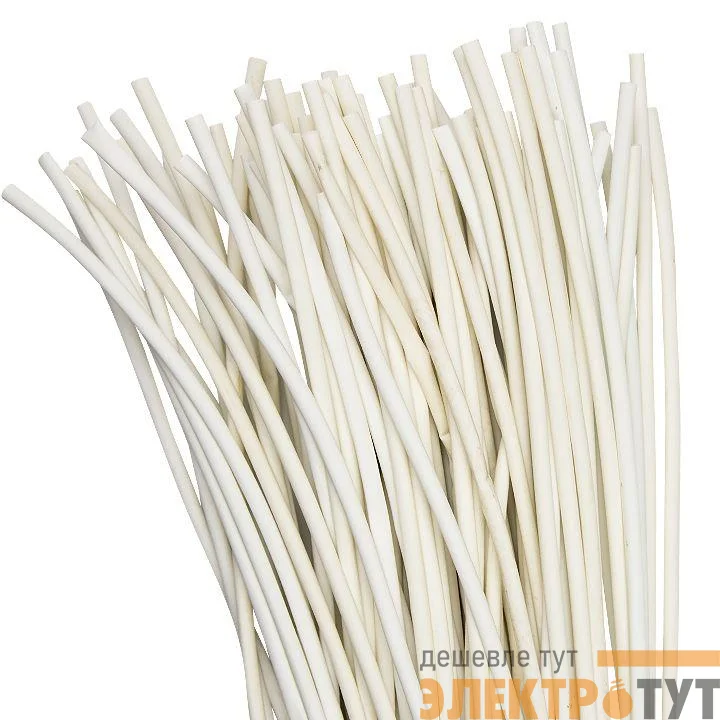 Трубка термоусадочная ТУТ 8/4 бел. (уп.50шт) PROxima EKF tut-8-w-1m