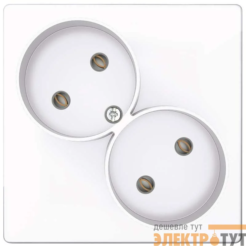 Розетка 2-м СП Simon 24 16А IP20 2х2P без защ. шторок механизм бел. Simon 2450457-030
