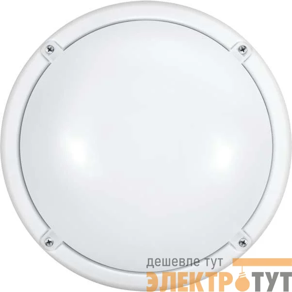 Светильник светодиодный 71 623 OBL-R1-12-4K-WH-IP65-LED-SNRV 12Вт 4000К IP65 900лм ЖКХ с оптико-акустич. датчиком круг бел. (аналог НПП) ОНЛАЙТ 71623