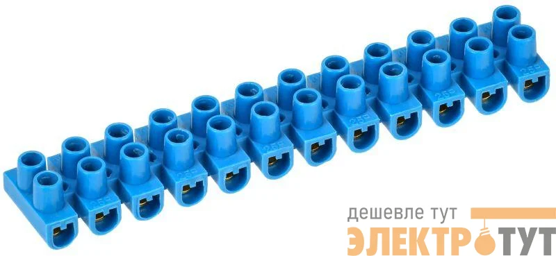 Колодка клеммная ЗВИ-3 н/г 1.0-2.5кв.мм 12 пар син. IEK UZV6-003-04