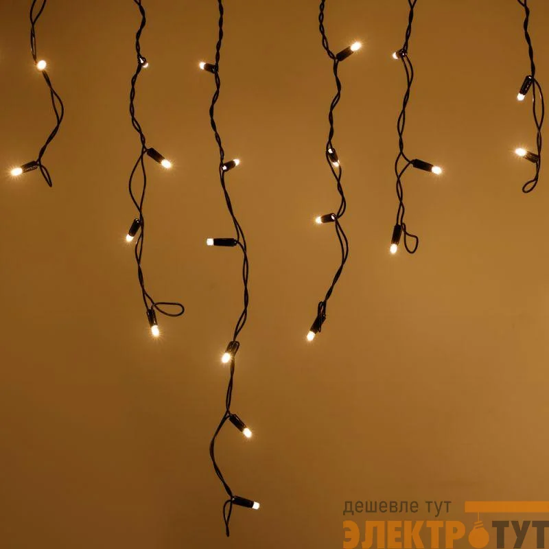Гирлянда ARD-ICICLE-CLASSIC-5000x500-BLACK-160LED-STD Warm (230В 10Вт IP65) Ardecoled 042668