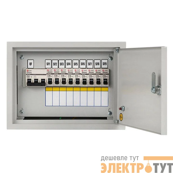 Щит осветительный ОЩВ с авт. выкл. 3п 1х63A 1п 9х16A EKF oshv-63-9