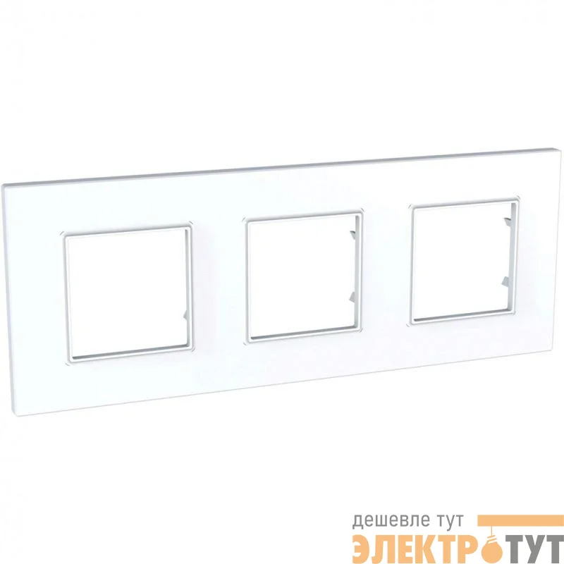 Рамка 3-м Unica quadro бел. SchE MGU2.706.18