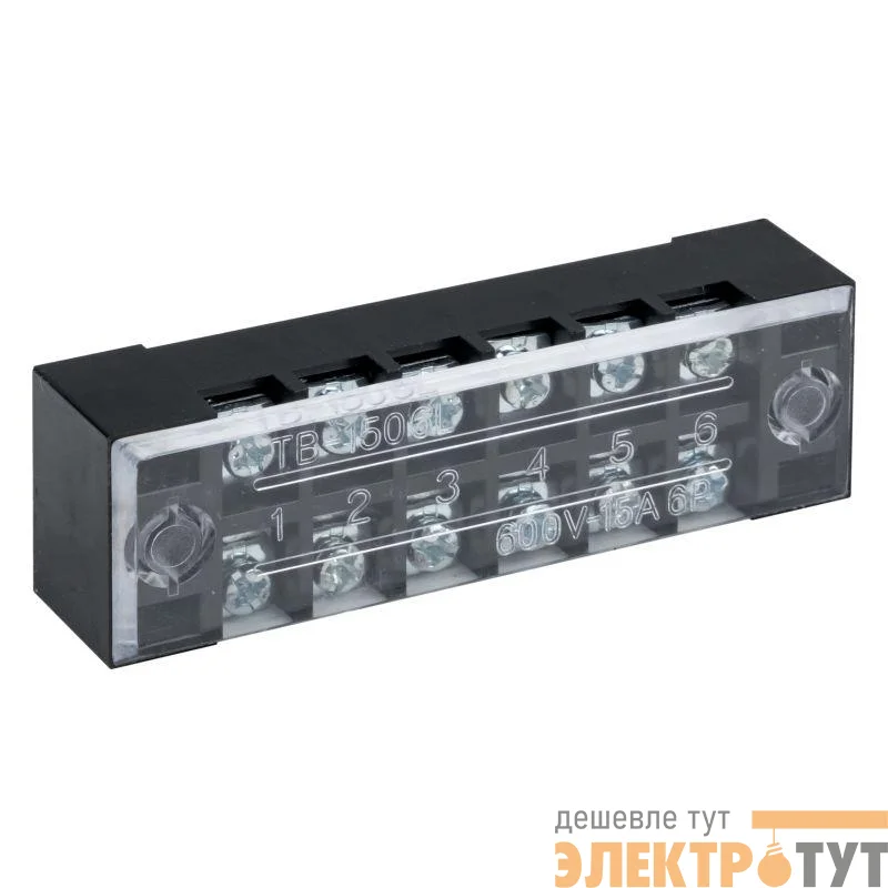 Терминал клеммный TB-1506 до 1.5кв.мм 15А 6 клеммных пар EKF tb-1506