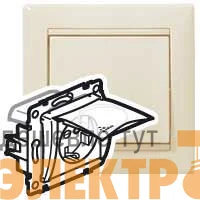 Розетка 1-м СП Valena IP44 2P+E с заземл. механизм сл. кость (DIY-упак.) IEK 695640