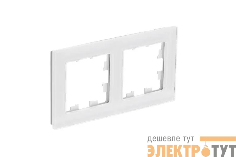 Рамка 2-м AtlasDesign Nature натур. стекло бел. SE ATN360102