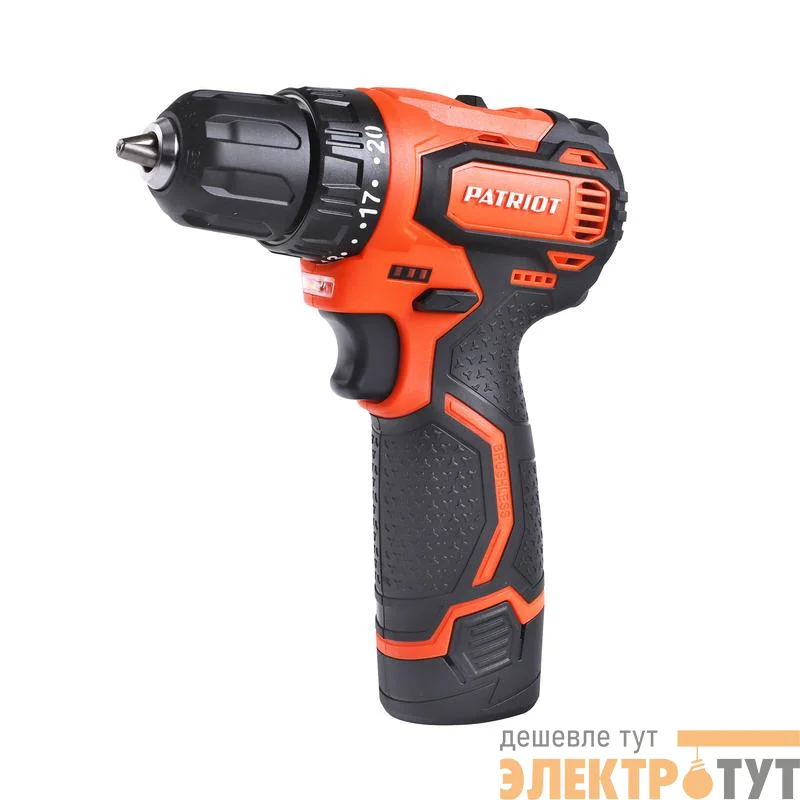 Дрель-шуруповерт аккумуляторная BR 367Li 2 АКБ Li-Ion 12В 2А.ч 35Нм 2 скорости (кейс) PATRIOT 180201367