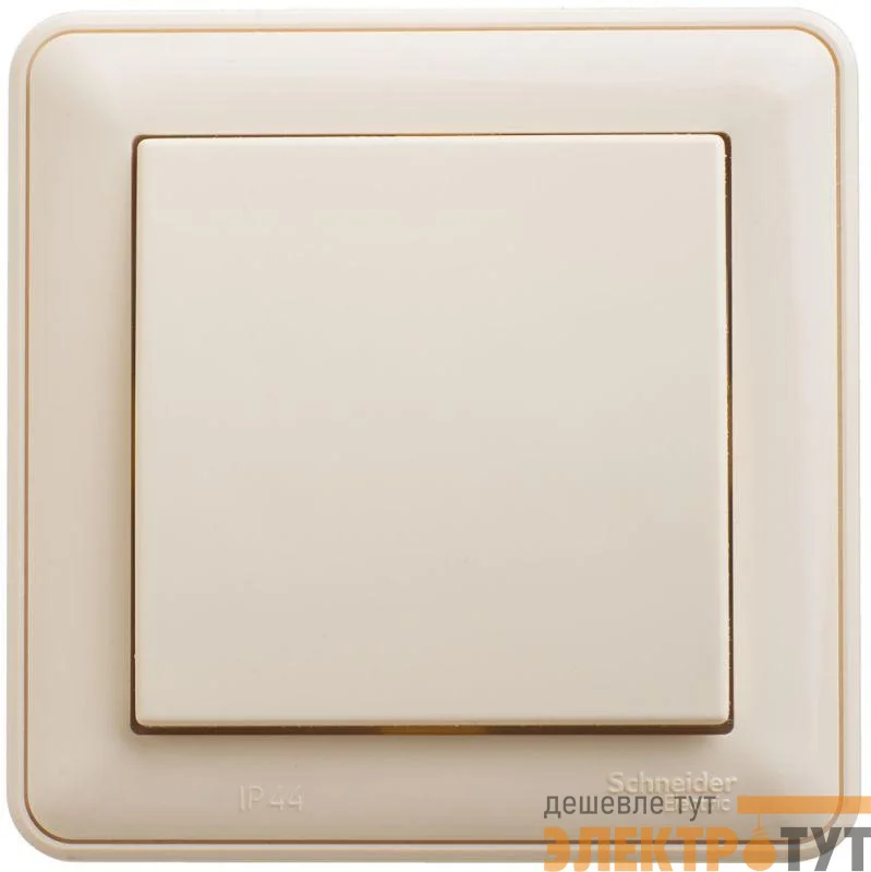 Переключатель проходной 1-кл. СП W59 Aqua 10А IP44 10AX в сборе сл. кость SchE VS610-156B-28