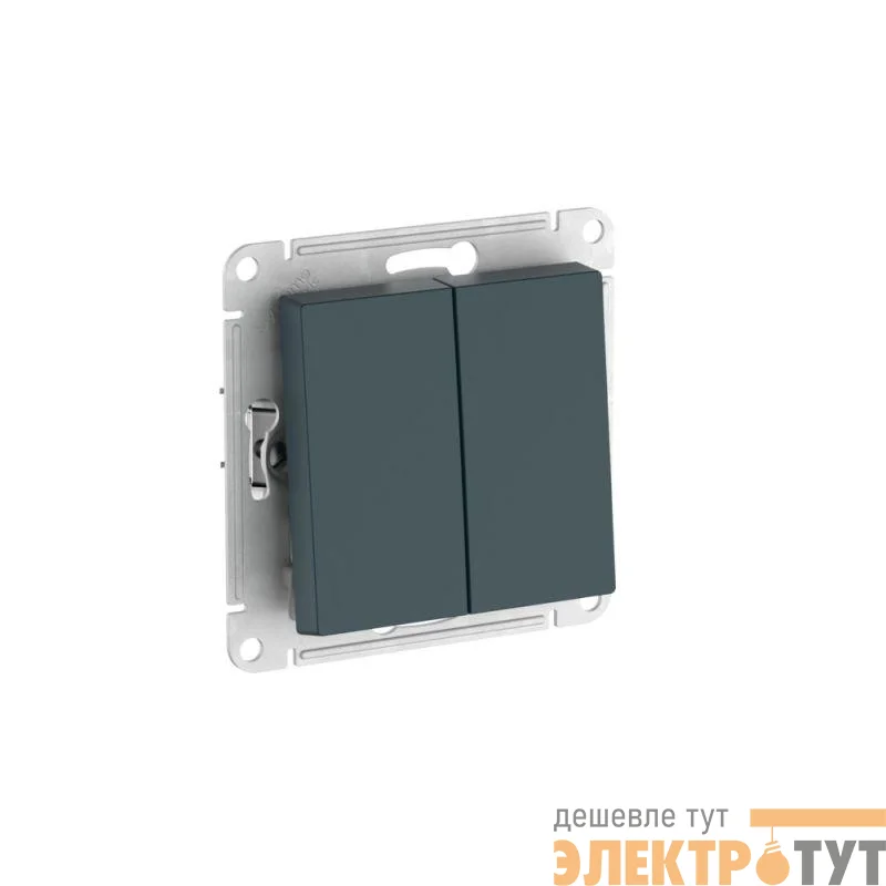 Переключатель 2-кл. AtlasDesign (сх. 6/2) 10AX быстрозажим. клем. механизм изумруд SE ATN000865S
