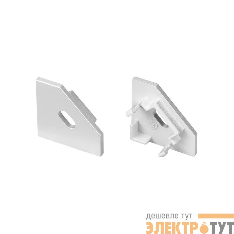 Заглушка SL-KANT-H18 FLAT с отверстием пластик (комплект) Arlight 049044