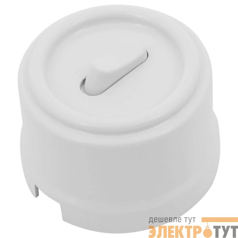 Выключатель 1-кл. ретро ABS-пластик бел. Bironi B1-220-21