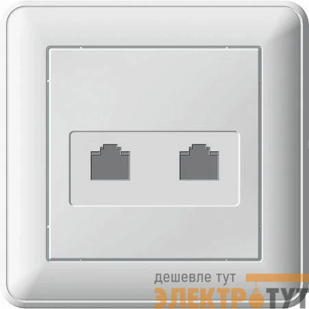 Розетка компьютерная 2-м СП W59 бел. SchE RSI-251KK5E-18 (РСИ-251КК5Е-18)