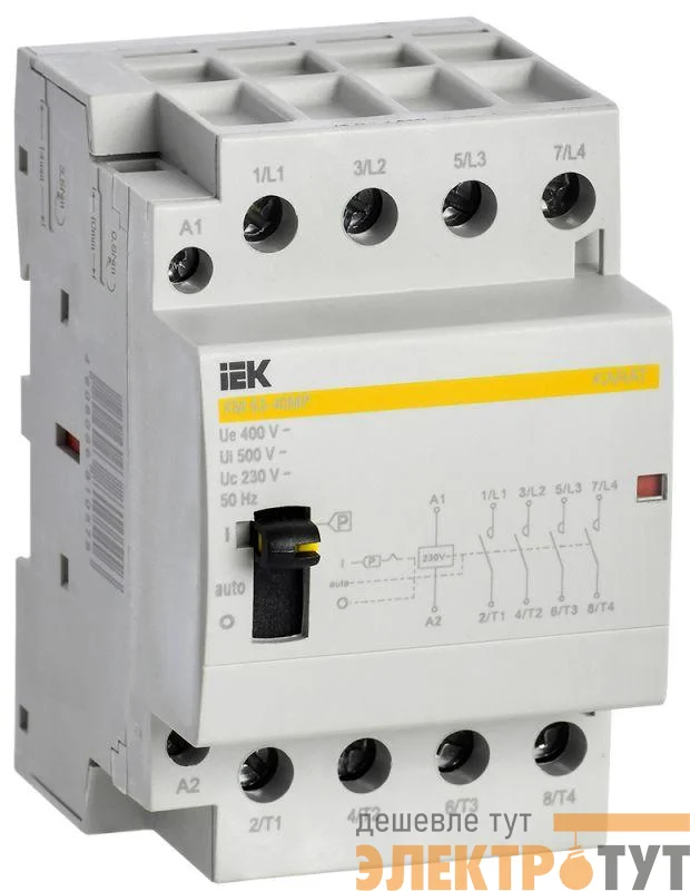 Контактор модульный КМ63-40МР AC с ручным управ. KARAT IEK MKK22-63-40