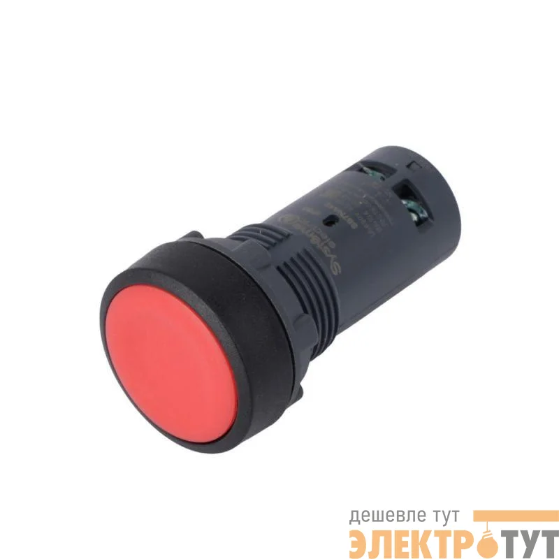 Кнопка моноблочная SB7 22мм с возвратом пластик 1НО IP65 красн. SE SB7NA42