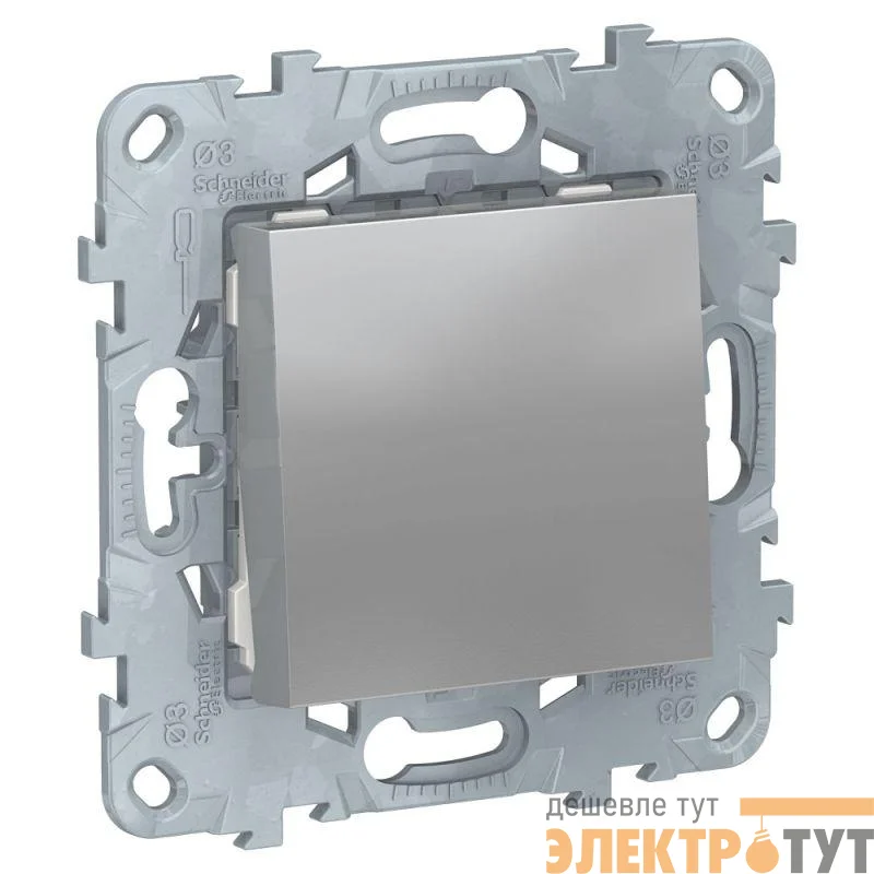 Выключатель 1-кл. UNICA NEW (сх.1) 10AX 250В алюм. SchE NU520130