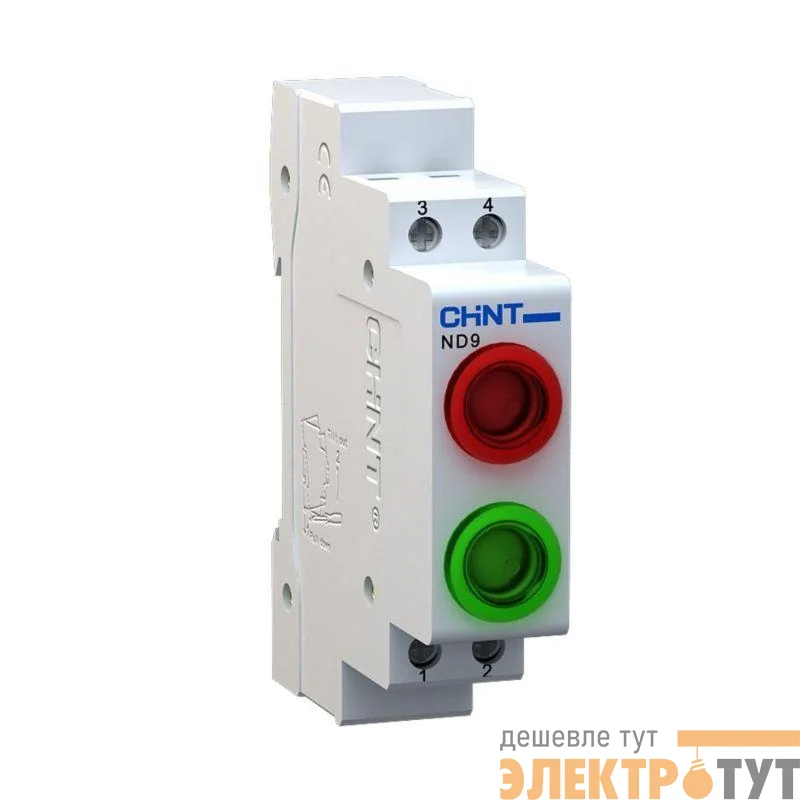 Индикатор ND9-2/gr AC/DC 230В (LED) (R) красн./зел. CHINT 594138
