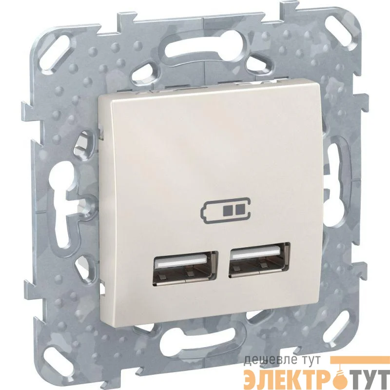 Устройство зарядное Unica 2 USB 2.1А беж. SchE MGU5.418.25ZD
