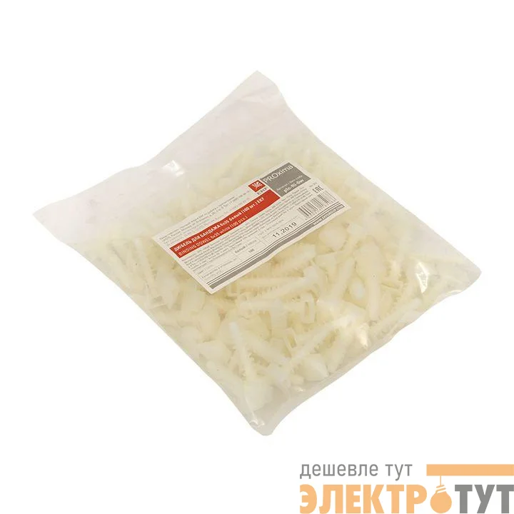 Дюбель для бандажа 6х35 бел. (уп.100шт) PROxima EKF plc-fti-6w