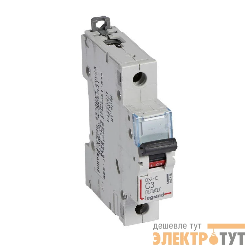 Выключатель автоматический модульный 1п C 3А 6кА DX3-E 6000 1мод. 230/400В Leg 407258