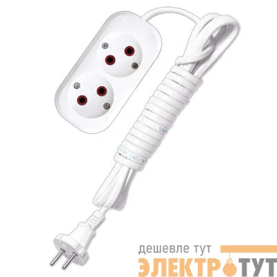 Удлинитель 2х3м без заземл. 6А IP20 У6-011 ШВВП 2х0.75 UNIVersal 9631912