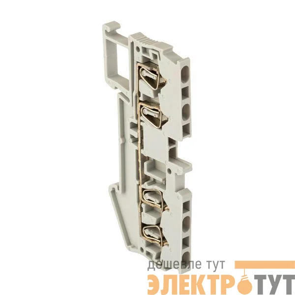 Колодка клеммная ST-4 40А 4 вывода пружинная сер. EKF plc-jxb-st-4-4