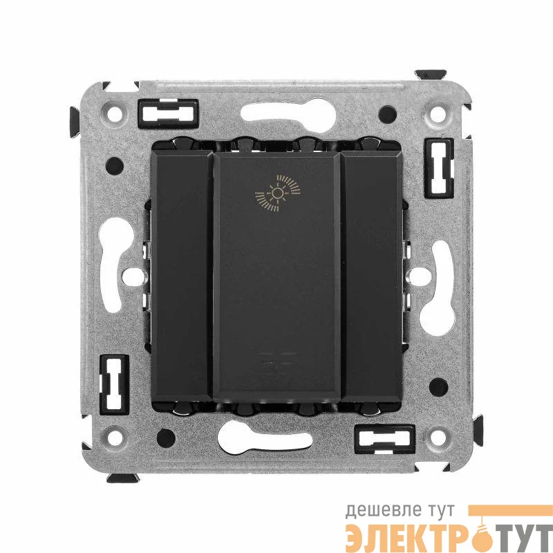 Диммер кнопочный СП для LED ламп Avanti "Черный матовый" DKC 4412343