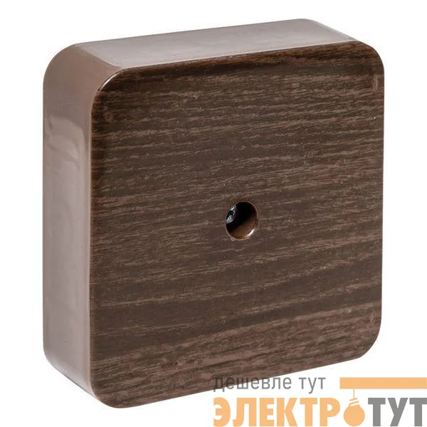 Коробка разветвительная KMP-030-030 75х75х26 темн. дерево PROxima EKF plc-kmr-030-030-t