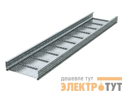 Лоток листовой перфорированный 200х200 L6000 сталь 2мм тяжелый (лонжерон) гор. оцинк. DKC USH622HDZ