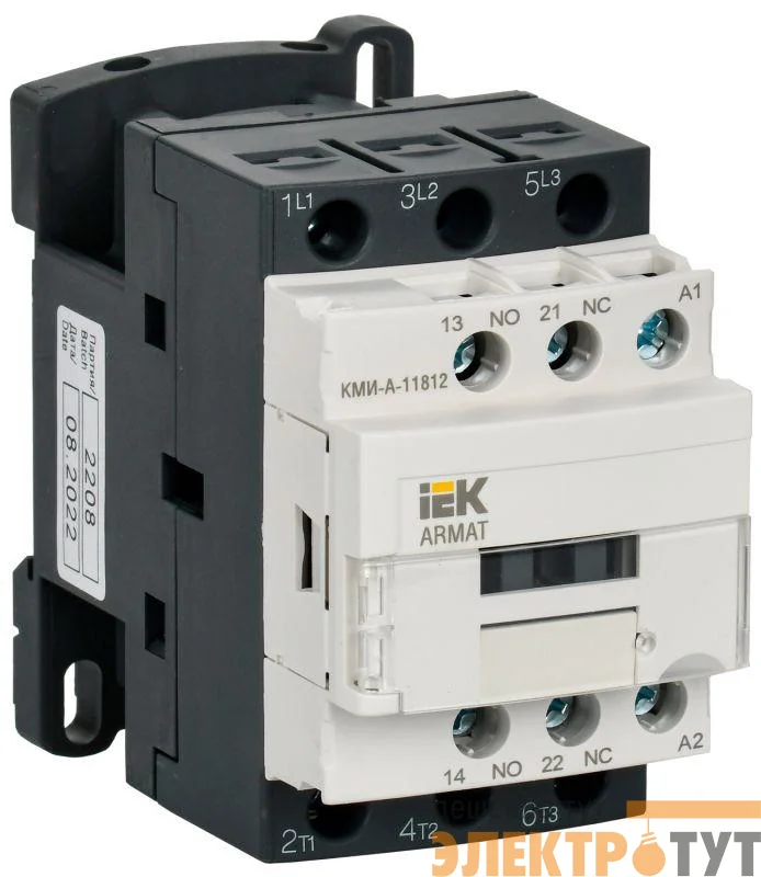 Контактор КМИ-А-11812 LC1D 18А кат. 24В AC 1НО+1НЗ AC-3 IEK AR-ACC-11-018-024-11