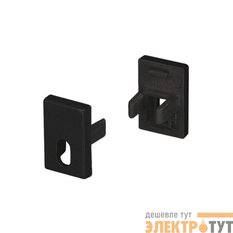 Заглушка SL-MINI-8-H12 BLACK с отверстием пластик Arlight 037506