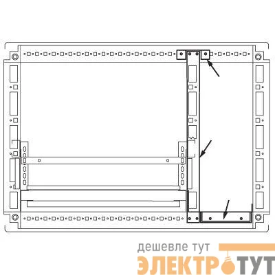 Комплект для созд. кабельного отсека для шкафов CQE 2000х500 DKC R5PFI2080