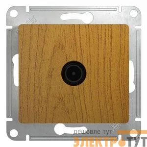 Розетка телевизионная оконечная TV 1-м СП Glossa 1дБ механизм дерево дуб SE GSL000591