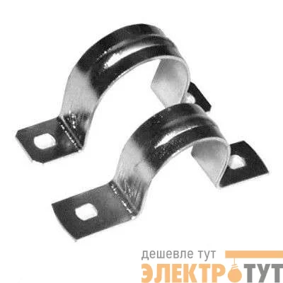 Скоба крепежная двухлапковая d16мм метал. оцинк. Ruvinil С21416