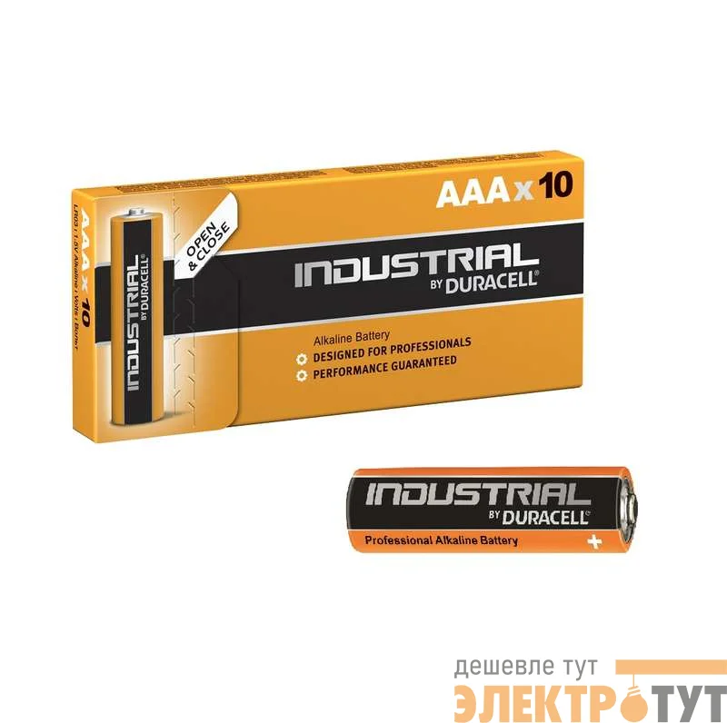 Элемент питания алкалиновый Industrial LR03 (карт. коробка 10шт) Duracell Б0032840