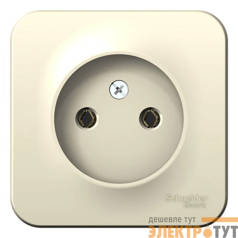 Розетка 1-м ОП Blanca 16А IP20 250В без заземл. без защ. шторок с изолир. пластиной молоч. SE BLNRA000112