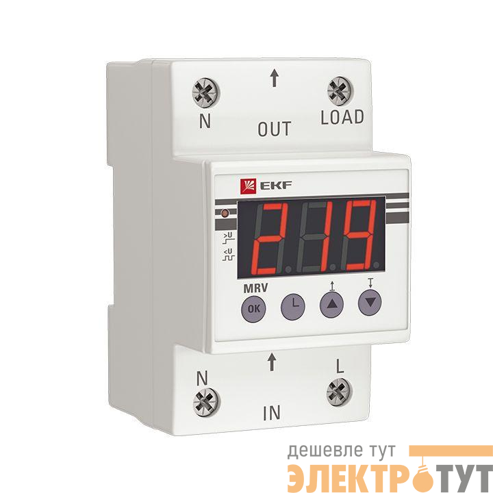 Реле напряжения с дисплеем MRV 32А PROxima EKF MRV-32A