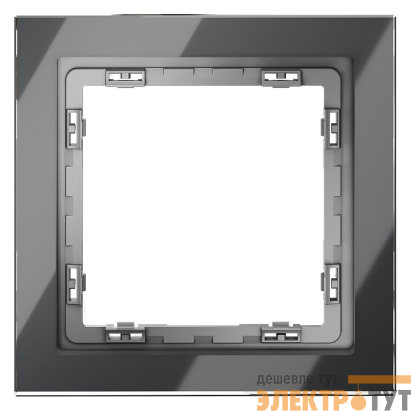 Рамка 1-м S70 стеклян. графит Voltum VLS110107