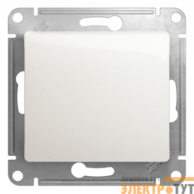 Кнопка нажимная 1-кл. СП Glossa 10А IP20 (сх. 1) 10AX механизм перламутр SE GSL000615