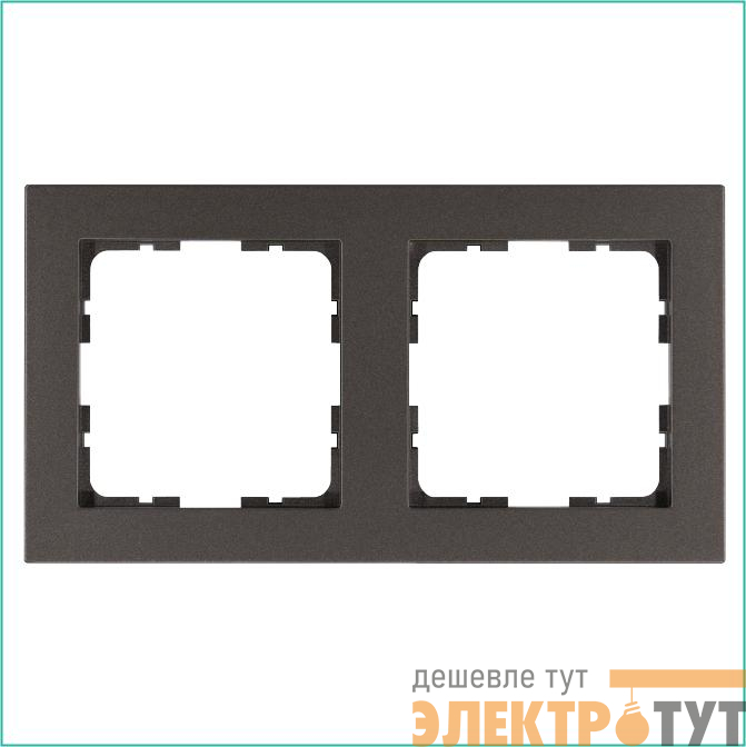 Рамка 2-м G-Classic мокко Jasmart G1002Z